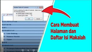 Cara Membuat Halaman dan Daftar Isi Makalah