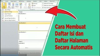 Cara Membuat Daftar Isi dan Daftar Halaman Secara Automatis