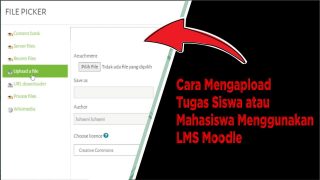 Cara Mengapload Tugas Siswa atau Mahasiswa Menggunakan LMS Moodle