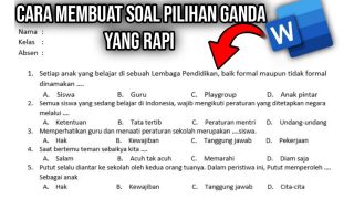 Cara Membuat Soal Yang Rapi Menggunakan Microsoft Word