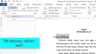 Cara membuat daftar isi otomatis