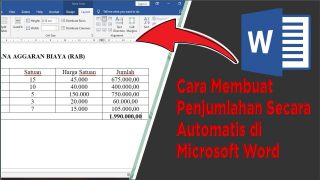 Cara Membuat Penjumlahan Secara Automatis di Microsoft Word