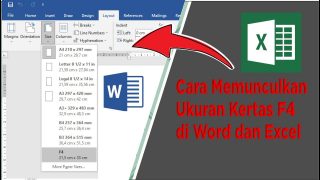 Cara Memunculkan Ukuran Kertas F4 di Word dan Excel
