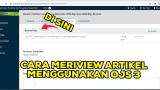 Cara Meriview Artikel Menggunakan OJS