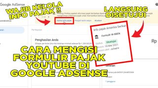 Cara Mengisi Formulir Pajak Youtube Di Google Adsense