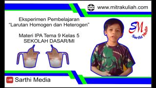 Eksperimen larutan Homogen dan Heterogen