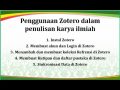 Penggunaan Zotero dalam penulisan karya ilmiah