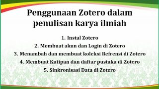 Penggunaan Zotero dalam penulisan karya ilmiah