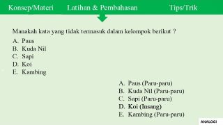 Pembahasan Soal CPNS Analogi Kelopok Kata
