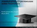 Teknik Sitasi dalam Penulisan Karya Tulis