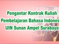 Kontrak Kuliah || Pembelajaran Bahasa Indonesia PGMI Ganjil 2020