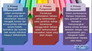 Prinsip-prinsip Pembelajaran Bahasa Indponesia