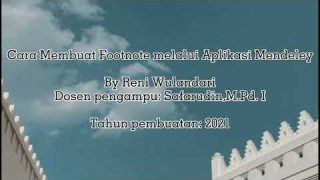 Cara Membuat Footnote dengan Aplikasi Mendeley